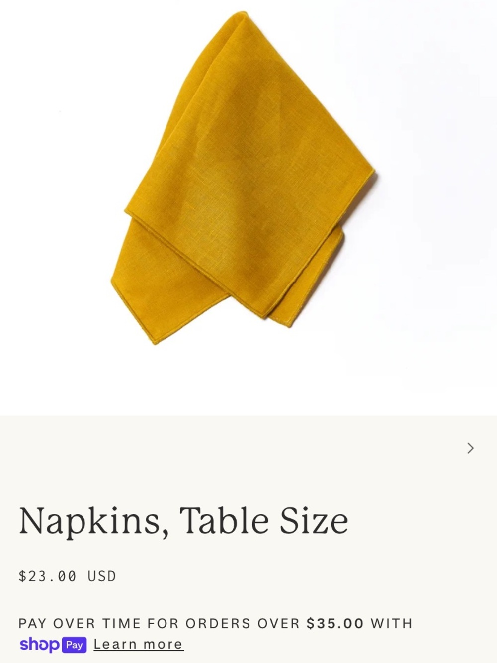 Mustard Yellow Table Napkins - Premium Cotton